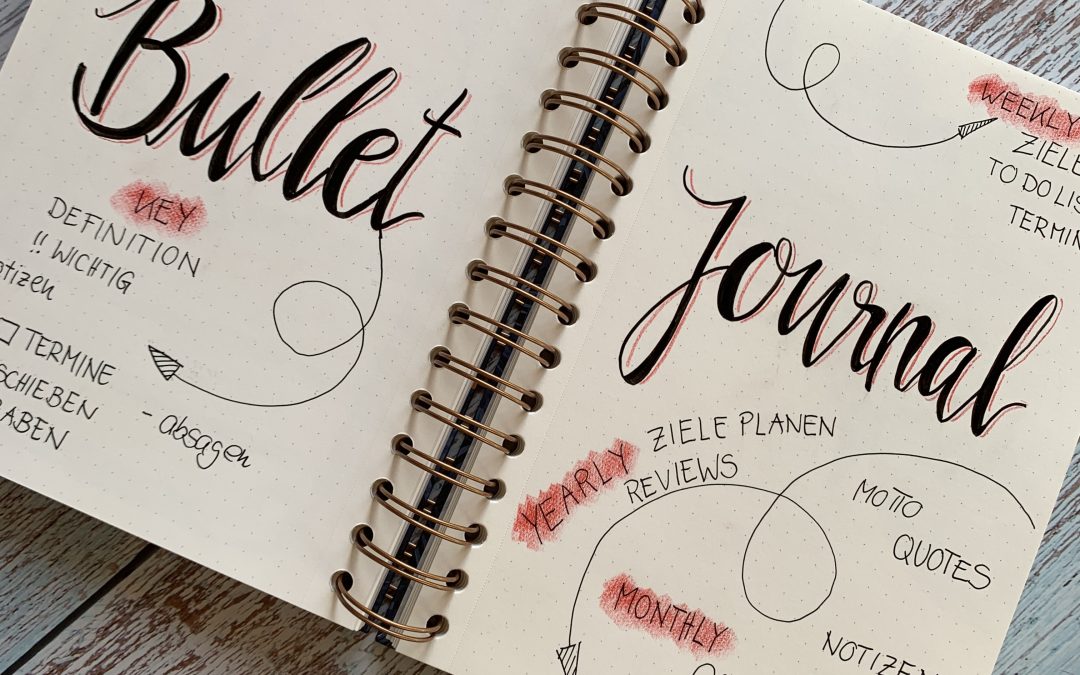 Bullet journal Kalligrafie Stil Faux Kalligrafie